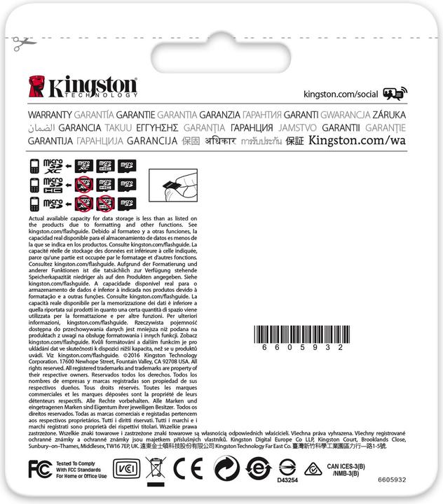 Immagine prodotto Kingston microSD Industriale (8 GB, microSDHC, U1, UHS-I)