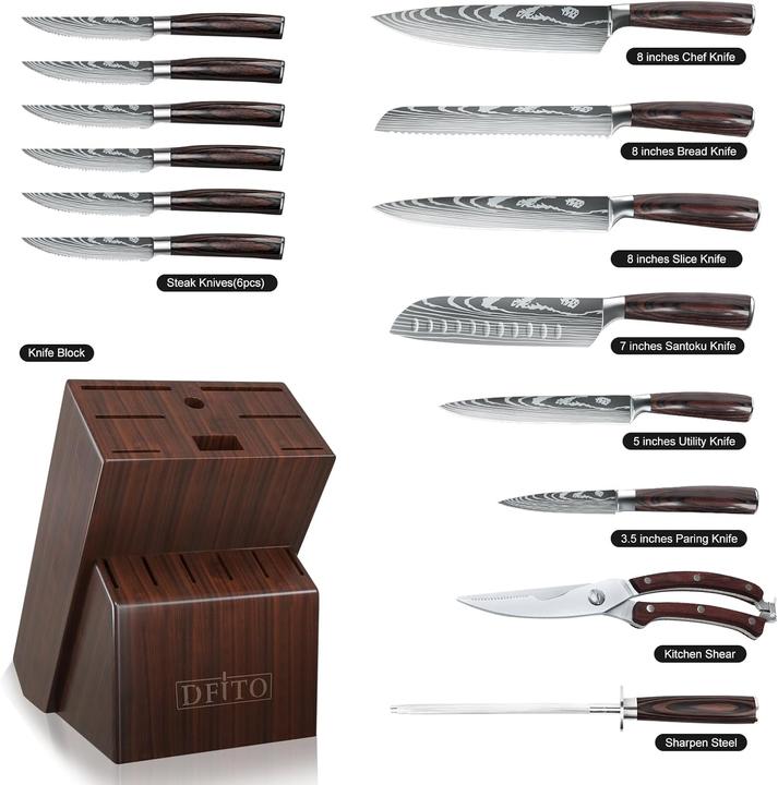Produktbild Dfito 15-teiliges Messerblockset