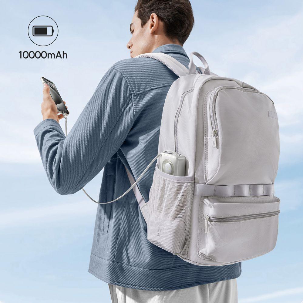 Thumbnail - Baseus Free2Pull 10000mAh 30W powerbank with USB-C port and retractable USB-C cable - gray (10000 mAh, 30 W, 37 Wh), Pow...