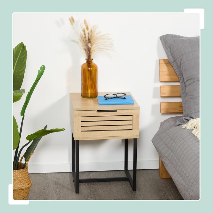 Actual product image Relaxdays Bedside Table (40 x 41.5 x 55.5 cm)