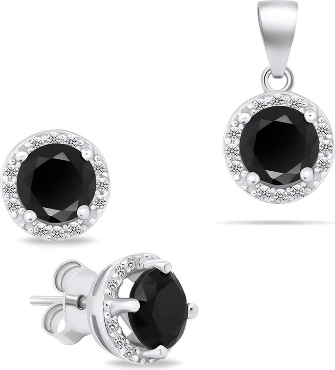 Produktbild Brilio Silver - Sparkling silver jewelry set with zircons SET230WBC (earrings. pendant)