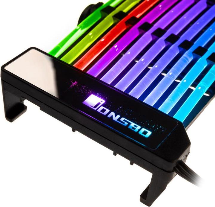 Actual product image Jonsbo DY-1 ARGB lighting for mainboard power cable (RGB)