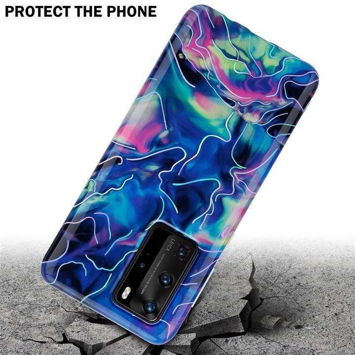 Image du produit Cadorabo Couverture IMD TPU Marbre coloré (Huawei P40 Pro+)