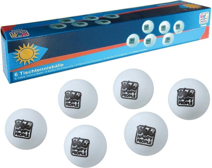 Actual product image Happy People Table tennis ball 6ST white (6 pcs.)