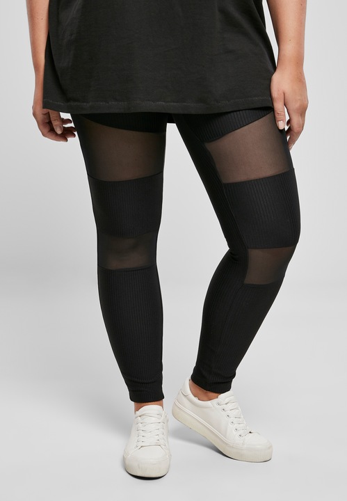 Immagine prodotto Urban Classics Leggings a costine Tech Mesh da donna (5XL)