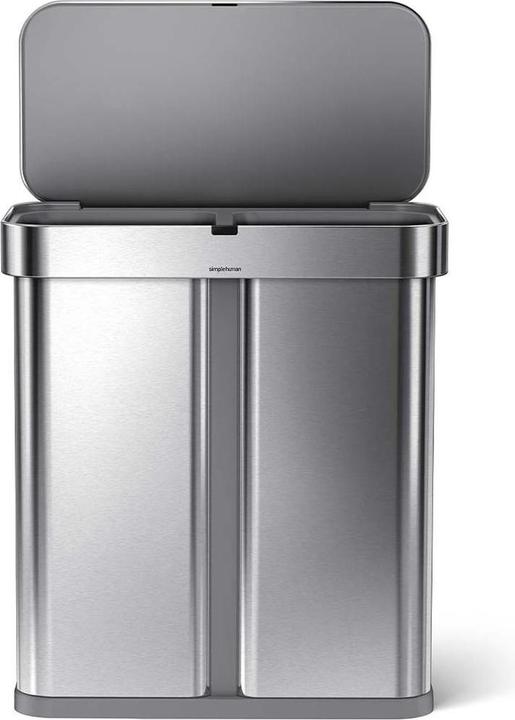 Actual product image Simplehuman Waste garbage can Dual Compartmen 25 l, silver (25 l)
