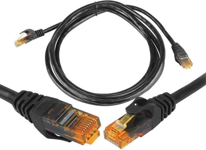Produktbild Lasmex 8P8C CAT6e UTP Connection network Cable (patchcord) 1.5m black (UTP, CAT6e, 1.50 m)