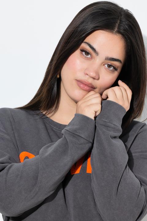 Actual product image Angel of Style Sweatshirt, Loose Fit, Schriftzug, Acid Wash (50)