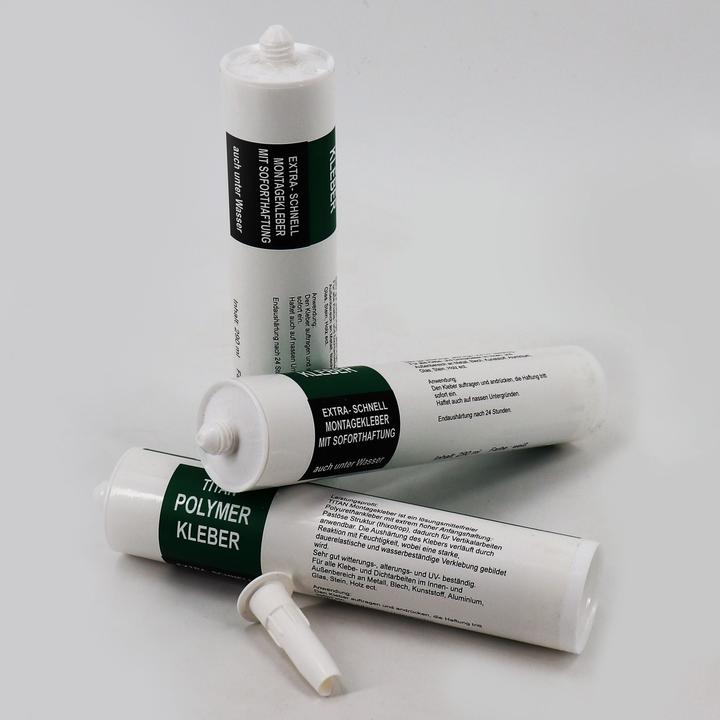 Actual product image Aquagart 5 x Kleber Ufermatte Steinfolie Böschungsmatte für die Teichfolie 290 ml weiss