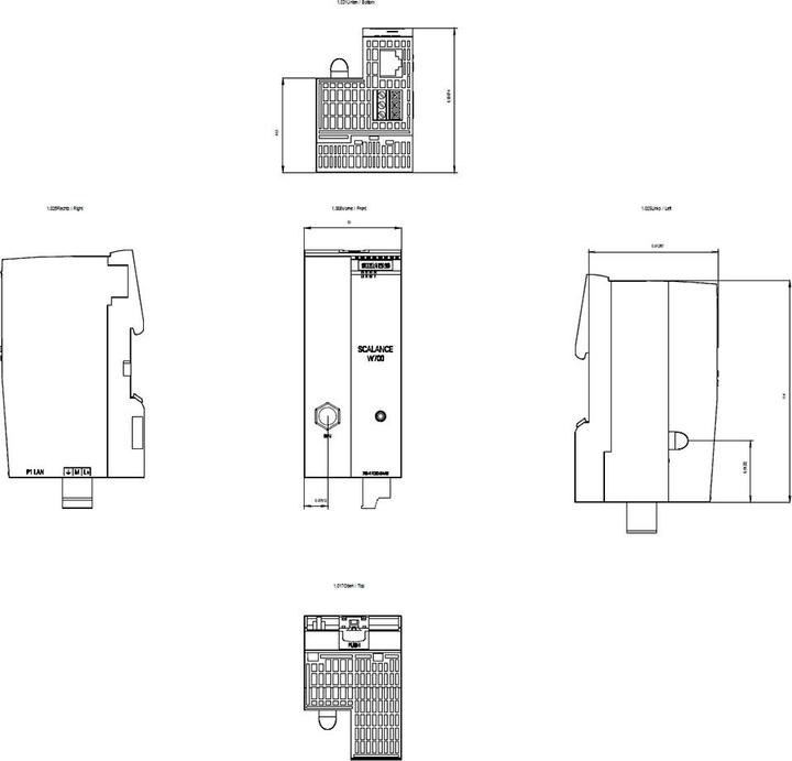 Actual product image Siemens IWLAN Access Point SCALANCE RJ45