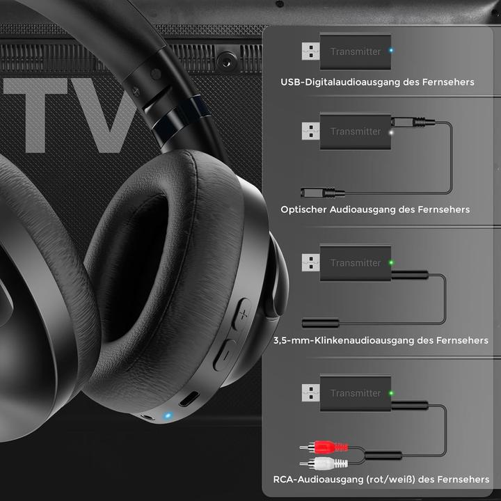 Produktbild Letsactiv Wireless TV-Kopfhörer TH15-A mit Sender (25 h, Kabellos)