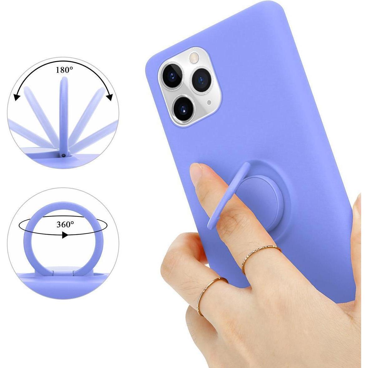Thumbnail - Cadorabo TPU Liquid Ring Silicone Case Hülle (Apple iPhone 11 Pro Max), Smartphone Hülle, Violett
