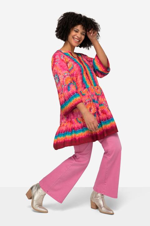 Produktbild Angel of Style Tunika, Blütenmuster, Stehkragen, Knopfleiste, 3/4-Ärmel (46)