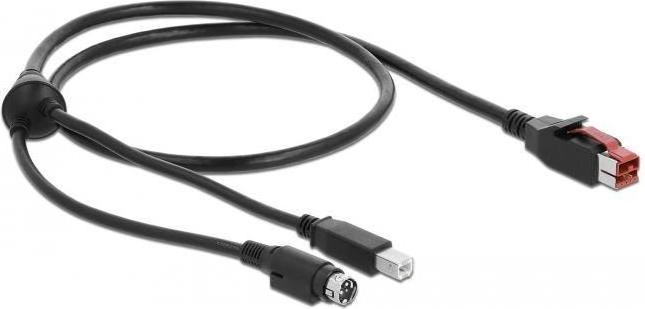 Image du produit Delock 85487 Câble PoweredUSB Connecteur 24 V (1 m, USB 2.0)