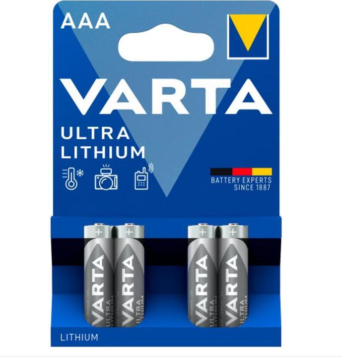 Actual product image Varta ULTRA Lithium (4 pcs., AAA, 1100 mAh)