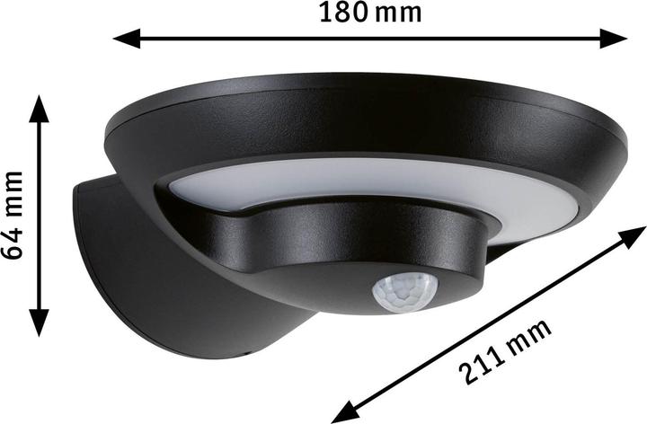 Produktbild Paulmann Solar Wandleuchte Bordola (220 lm, IP44)