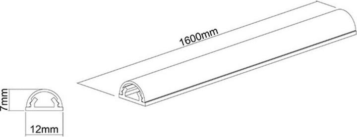 Actual product image Multibrackets Cable duct 12 x 1600 mm aluminum black (Duct, 160 cm)