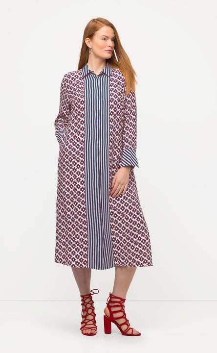Produktbild Ulla Popken Kleid, Grafik-Design, Hemdkragen, Langarm (46, 48)