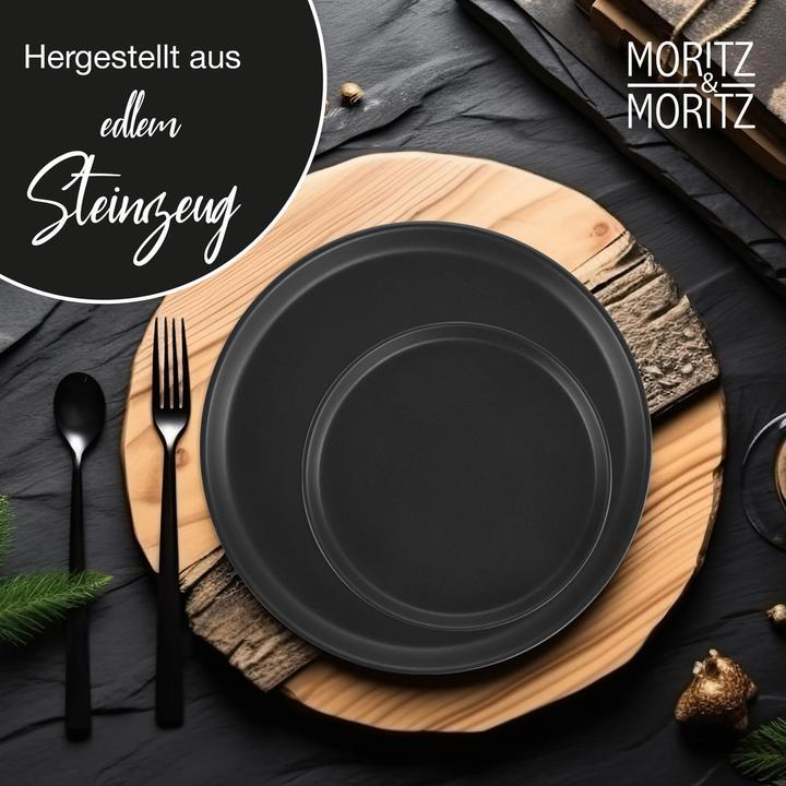Actual product image Moritz & Moritz NORDIC 18tlg Geschirrset Schwarz (6 Piece)
