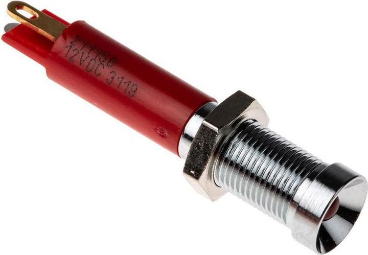 Produktbild RS PRO LED versenkt 6mm chrom 12VDC HE rot