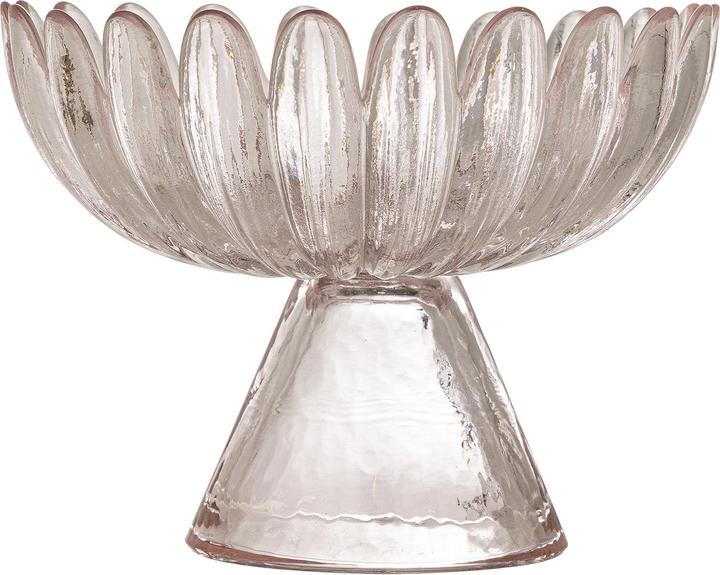 Bloomingville - Nalu Pedestal Bowl - Rose - Glass