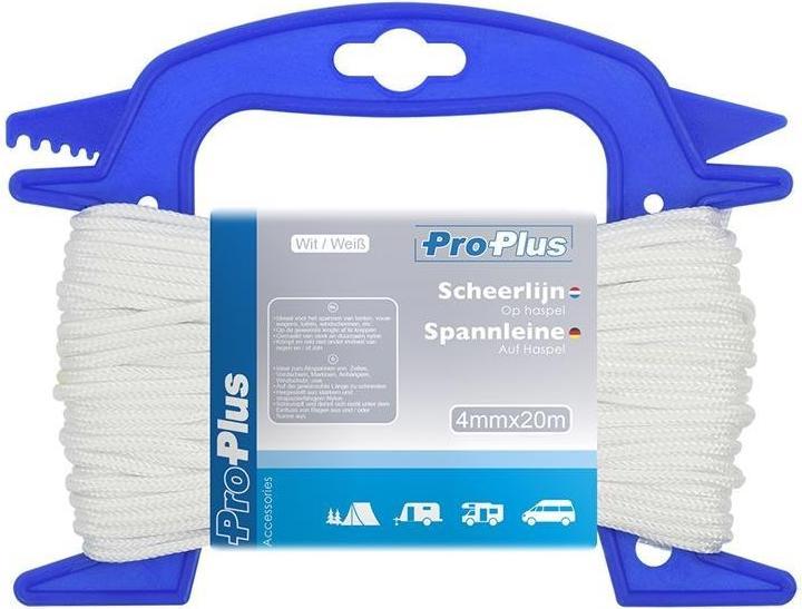 Produktbild ProPlus Spannleine 4mm x 20m Weiss auf Haspel