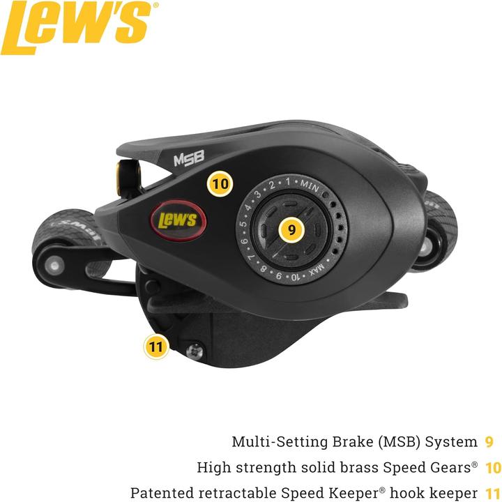 Actual product image Lew's SuperDuty Rechtshänder-Baitcast-Rolle 300 Geschwindigkeit 7,2:1