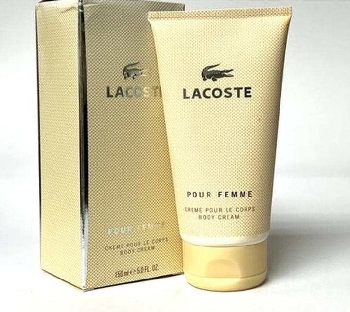Lacoste Pour Femme Women Body Cream 5.0 oz 150 ml - New in Open Box