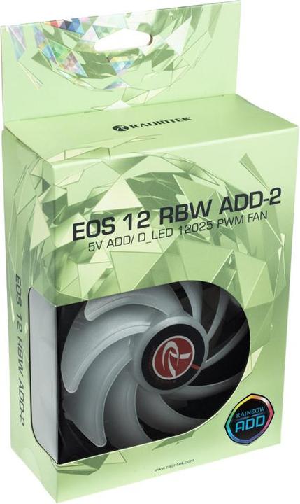 Produktbild Raijintek EOS 12 RBW ADD Lüfter, 2er-Set inkl. Controller (120 mm, 2 x)