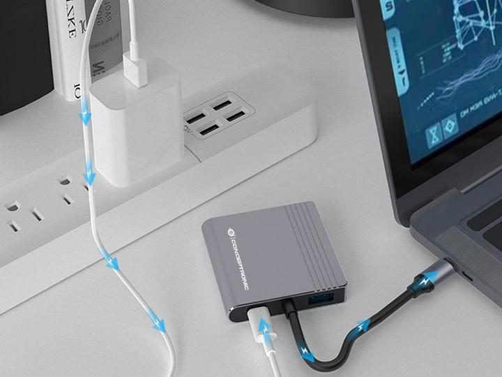 Produktbild Conceptronic 4-in-1 USB 3.2 Gen 1 Docking Station (USB-C, 4 Ports)