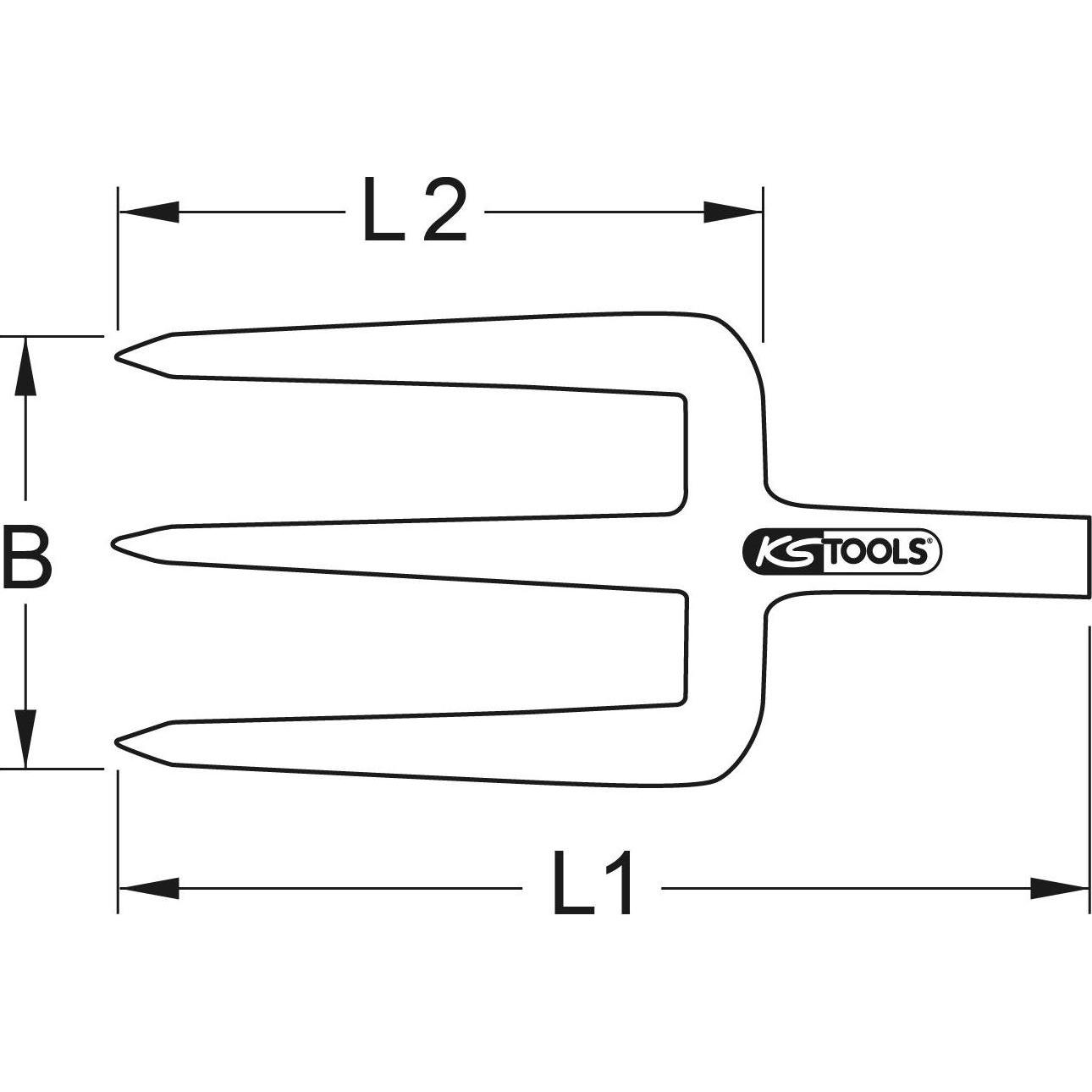 Thumbnail - KS Tools, Gartenhandwerkzeug, BRONZEplus Gabel für Schiessbaumwolle 200 mm