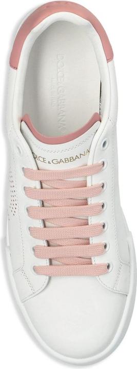 Produktbild Dolce & Gabbana portofino light sneakers in white and pink leather (40)