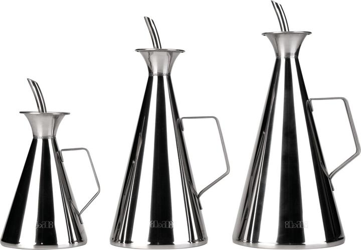 Immagine prodotto Ibili Bottiglia per olio in acciaio inox da 500 ml Facile dosaggio dell'olio senza sgocciolare (500 ml)