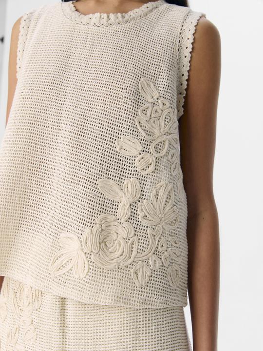 Produktbild Object Blumen Stricktop (L)