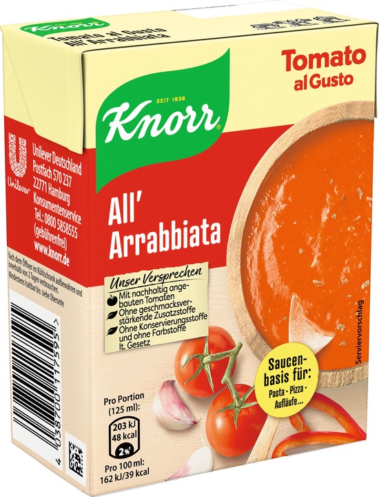Actual product image Knorr Tomato al Gusto All' Arrabbiata (370 g)