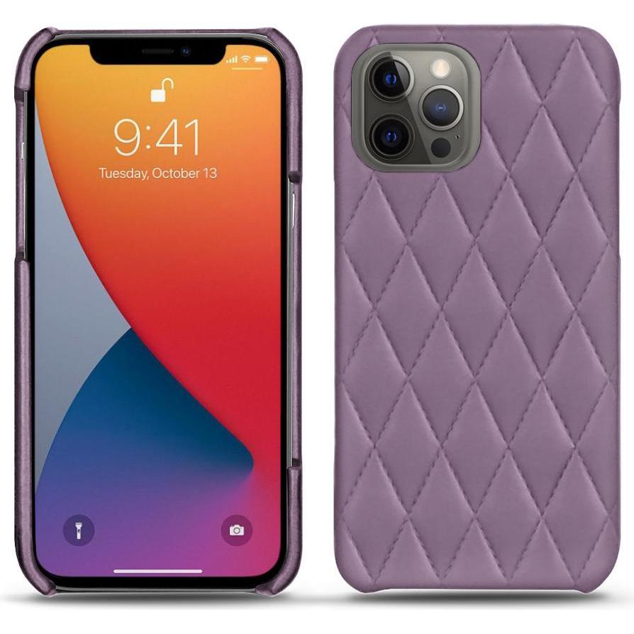 Noreve Lederschutzhülle (Apple iPhone 13 Pro Max), Smartphone Hülle, Violett