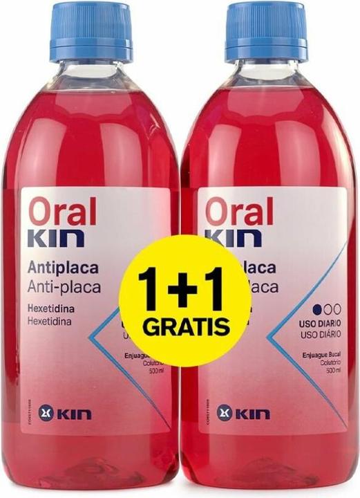 Actual product image KIN ORALKIN Mouthwash Anti-Plaque Set 2 Pieces (500 ml, Mouthwash)