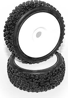 Produktbild HB Reifen PROTO vormontiert/weisse Felgen (Weiss/2Stk/Buggy 1:8