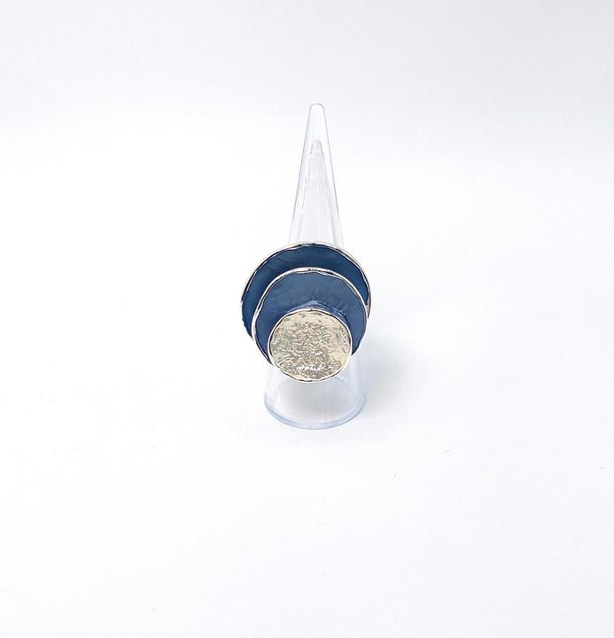 Produktbild Signé Signè Ring Damenring elastisch silberfarben rhodiniert One Size Blautöne No.21 (18, 19, 20, 21)