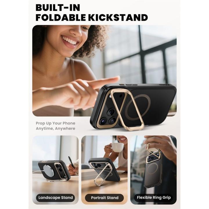 Image du produit Supcase IBLSN Ares Flip Mag MagSafe Hülle für iPhone 17 Pro - Gold (Apple iPhone 17 Pro)