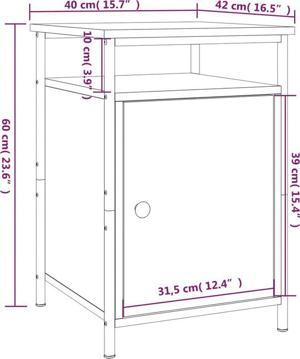 Immagine prodotto vidaXL Nachttisch (40 x 42 x 60 cm)