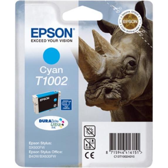 Epson, Druckerpatrone, T1002 - 11.1 ml - Cyan - Original - Blister mit RF- / aktustischem Alarmsignal (C)