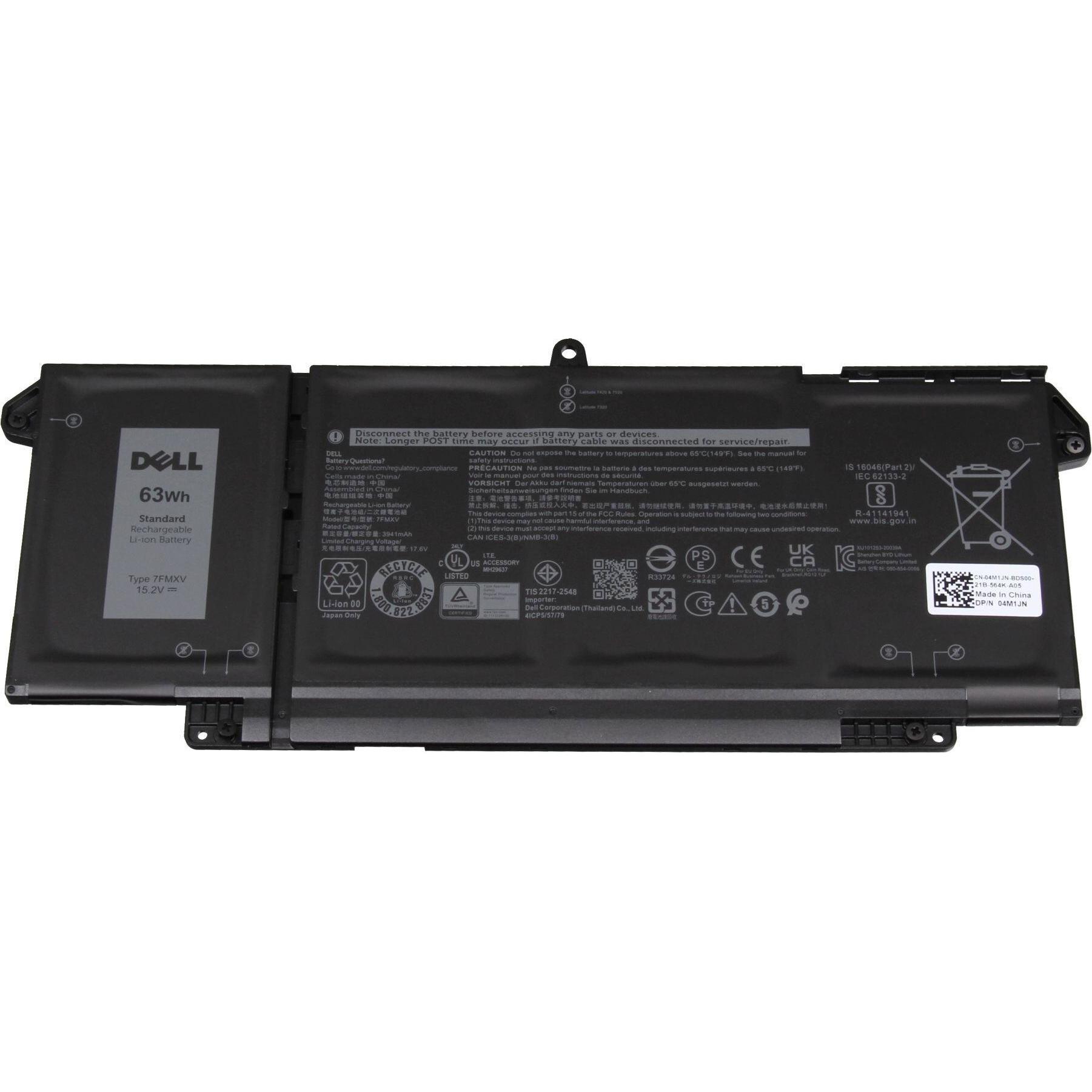 Thumbnail - Dell TN2GY (4 Zellen, 3941 mAh), Notebook Akku