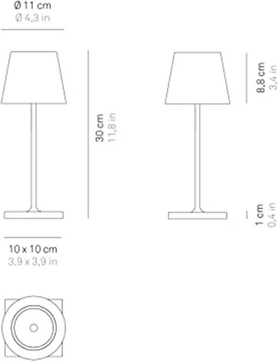Immagine prodotto Zafferano Lampada da Tavolo LED Mini Senza Filo Poldina Pro (200 lm)