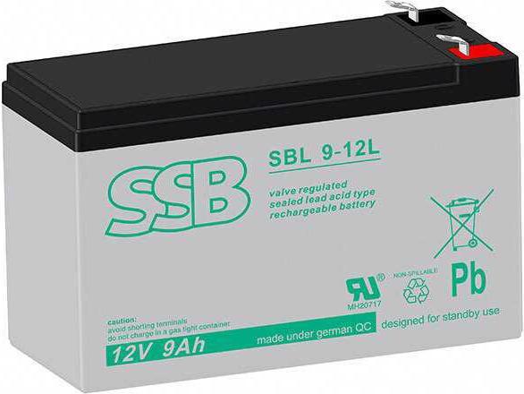 Actual product image SSB SBL9-12L 12V 9Ah lead battery AGM lead gel battery (12 V)
