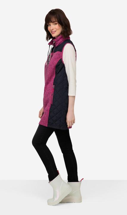 Produktbild Laurasøn Strickfleece-Weste, Stepp-Einsätze, Stehkragen, Zipper (S)