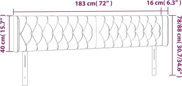 Produktbild vidaXL Kopfteil (203 x 16 x 128 cm)