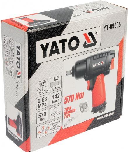 Actual product image Yato Professional Air Impact Wrench 570 nm 1/2" inch