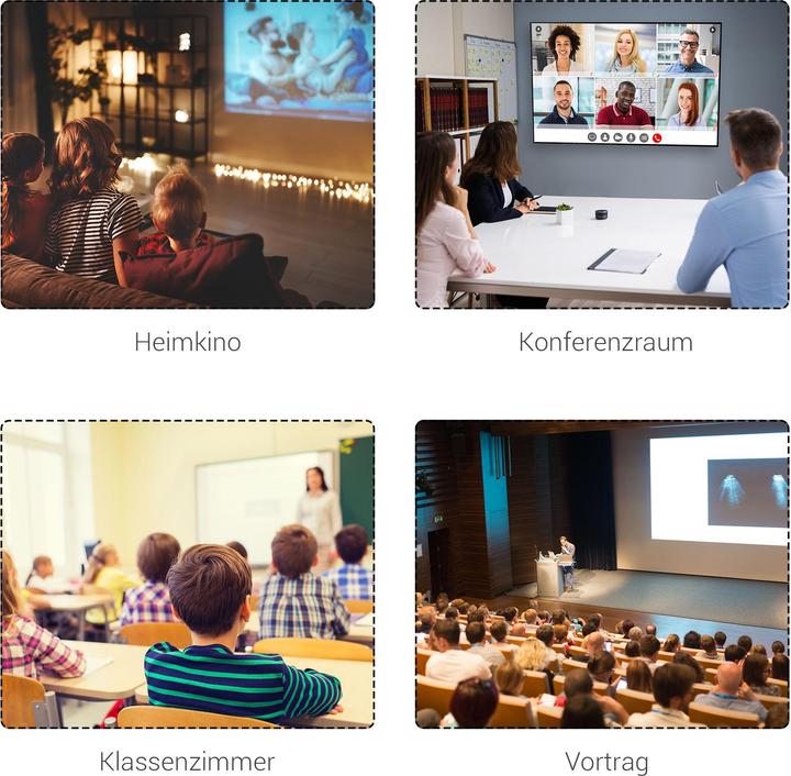 Produktbild Homcom Beamer Leinwand Kunststoff, Metall Weiss (116.54", 16:9, 4:3)