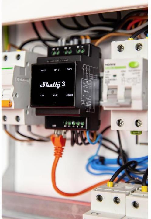 Immagine prodotto Shelly Pro 3 (Attuatore dell'interruttore)